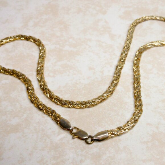 Vintage Gold Tone French Rope Necklace 24 Inch 5 MM - Picture 6 of 9